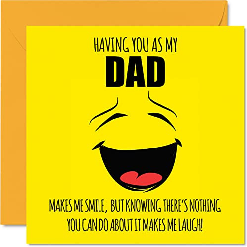 Stuff4 Lustige Geburtstagskarten für Papa, Make Me Smile | Witz Happy Birthday Karte für Papa von Sohn Tochter, Vater Banter Geburtstagsgeschenke