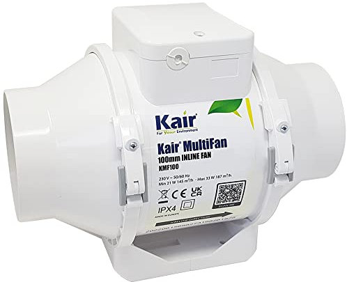 Kair MultiFan In Line Fan 100mm Standard