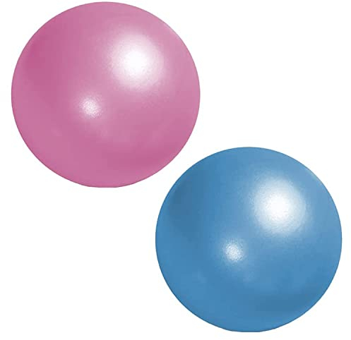 NUWIQ Palla da pilates per ginnastica e yoga, per esercizi di equilibrio aerobica, confezione da 2, Rosa e Blu