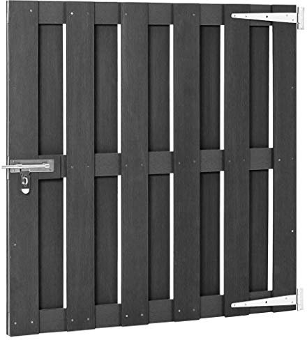 Tidyard Gartentor Eingangstor Gartentore Zauntore Zauntor Zauntür Hoftor Hoftür Gartenpforte Gartenzaun-Tor Gartentür Garten Holztor Gartentor Wohnzaun Gartenbarriere 100 x 100 cm (B x H) Grau