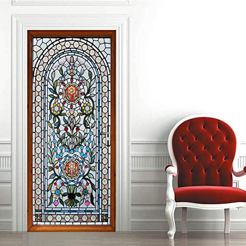 3D Türtapete Türaufkleber Selbstklebend Türfolie Poster Fototapete Türbilder Türtattoos Wasserdichte Tür Stickers für Kinderzimmer Wohnzimmer Badezimmer 100x200 cm Glasaufkleber