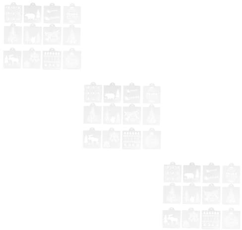 TOPBATHY 36pcs DIY Cake Decoration Christmas Stencil Embossing Mould Template Random Style