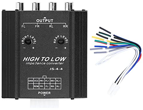 Convertitore Audio, Convertitore di Impedenza Audio a 4 Canali Filtro di Frequenza per Altoparlante Radio Stereo per Auto Linea CA Alta Bassa R per Amplificatore di Potenza per