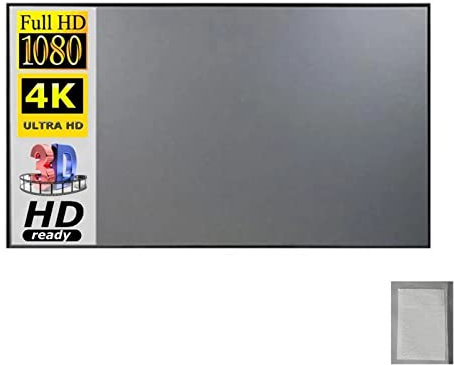 Tragbare Projektorleinwand für Filme, Projektor-Leinwand-Stoff 100 120-Zoll-Leinwand-Projektion Tragbares reflektierendes Tuch für Heimkino(130 inch)
