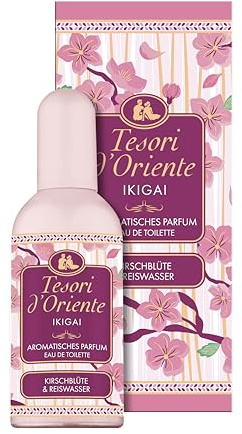 Tesori d'Oriente Eau de toilette Ikigai - Fleur de cerisier et eau de riz | Eau de toilette aromatique pour le corps et les sens.