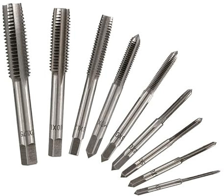 Taladro de metal， 1 pieza * M3 M4 M5 M6 M7 M8 M10 M12 M14 Macho de roscar de mano derecha Broca de roscar for metal HSS Macho de roscar de enchufe métrico Macho de mano(M8x1.25)