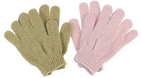 VALICLUD 2pares Guantes Baño Masaje Espalda Gel Ducha Exfoliante Corporal Toallas Dedos