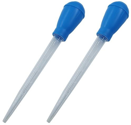 Murtenze 2 Pack Manual Fish Tank Water Changer Aquarium Dropper, Blue Clean Pipette Dropper Waste Remover, Mini Gravel Cleaning Straw for Aquarium Cleaning/Aquarium Owners