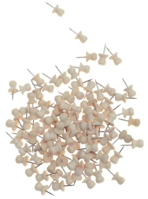 NUOBESTY 100 Stück Holz Pushpins mit Stern Design Umweltfreundliche Kork Pinnnadeln für Büro Schule und Dekorative Stecknadeln aus Holz und Einfach zu Verwenden und Entfernen