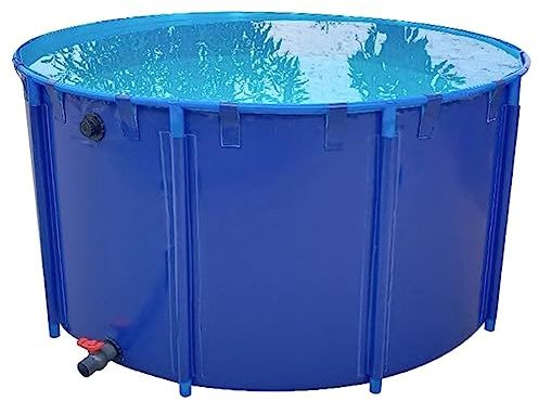 Grande piscine hors sol ronde avec cadre en métal pour enfants – 1,5 x 0,6 m (1060 L) bleu piscine extérieure de jardin, pliable pour stockage d'eau et solution d'irrigation