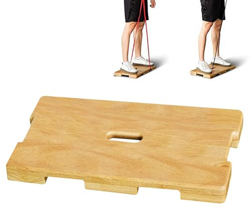 Quorvex Resistance Band Foot Plate | Holz Step Board Fitnessband Trainingsbrett,Dehnung Fussplatte Trainingsgeraet Home Gym Buero Reisen Flexibilitaet Kraft
