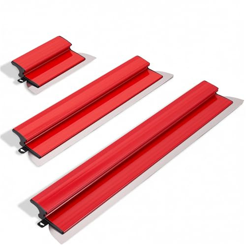 Yigowyigo 3 teiliges Flächenspachtel, Spachtel Set, Spachtel Werkzeug (25/60/80cm), Multifunktionales Glättungsspatel Kit, zum Verputzen von Wänden, und für große Arbeitsbereich Wand Dekoration Bau