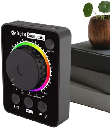 Scheda audio per PC, 48 kHz in reale con controllo vocale touch, scheda audio per PC, per uomini, donne, ragazzi, ragazze, ragazzi, ragazzi, ragazzi, ragazzi, figli, figlie e familiari