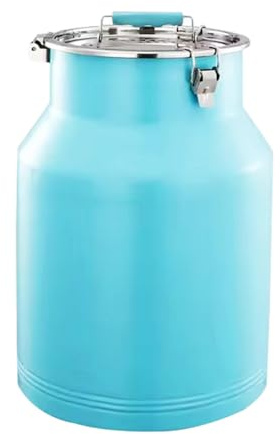 aliooila Pot a Lait INOX 5 litres 304,bidon a Lait Ancien pour Huile Et Aliments pour Stockage,Blue-8L