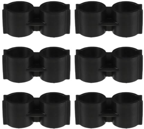 SWETRACE 6pcs Plastic Cleaning Set Connector Clips for Broom and Dustpan Dual Pole Clamps, Lightweight and Secure Fastening for Indoor and Outdoor Use