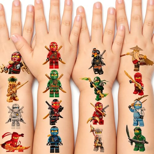 Lutandi Tattoos – Hautfreundliche temporäre Tattoos, Geburtstagsgeschenk, Partydekoration (#1-8 Blätter-Über 120 Motive)