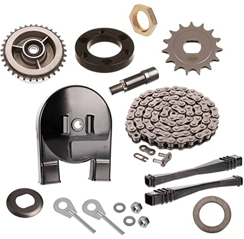 Kettenkit/Kettensatz mit Kleinteilen - Simson Schwalbe KR51/2 - Mitnehmer Z=34, Rollenkette 112 Glieder, Antriebskettenrad Z=15