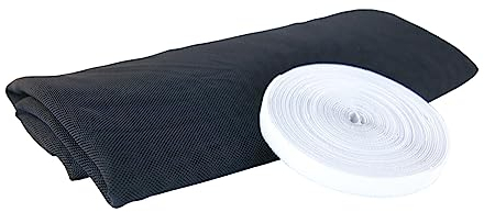 Windhager Insektenschutz Fenstergitter Schädlingsschutz Fliegengitter Insektenschutzgewebe, elastisch, gute Durchsicht, inkl. Montage-Klettband, anthrazit, 130 x 150 cm