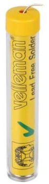 Velleman Fil de soudure, sans plomb, Sn 99.3%, Cu 0.7%, 1 mm, 15 g, tube
