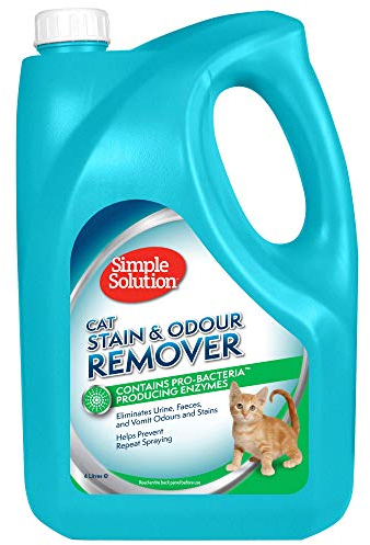 Simple Solution Cat Stain and Odour Remover, Enzymatic Cleaner with Pro-Bacteria Cleaning Power - 4 Litre
