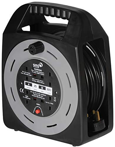 Deta SMJ CT Easi-Reel Extension Lead, 4 Socket, 25 Metre, 13 Amp (CT2513)