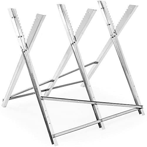 Oypla Log Folding Saw Horse Holder Timber Cutting Chainsaw Trestle