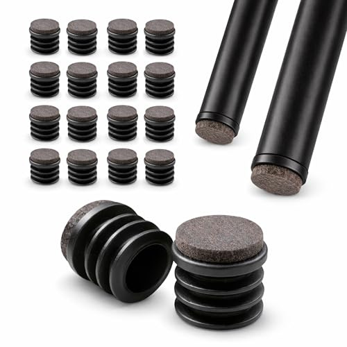 Ajile® Filzgleiter für Stühle 16 Stück Stuhlbeinkappen Möbelgleiter Schutz vor Kratzern & Lärm – Stuhlbeinschoner für Tische, Sofas, Möbel – Ø Außendurchmesser Rohr 16mm – Für alle Möbelfüße geeignet