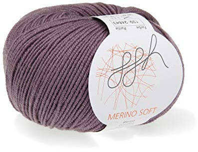 ggh Merino Soft - 100% Schurwolle (Merinowolle - Superwash) - 50g Wolle zum Stricken oder Häkeln/Farbe 139 - Mauve