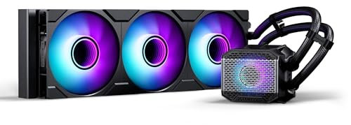 Refrigerador líquido para CPU Phanteks Glacier One 360M25 G2 AIO, RGB, 3 ventiladores PWM RGB de 120mm M25 G2 de alto rendimiento, Intel LGA 1700, 1200, 115x y AMD AM4/AM5, negro