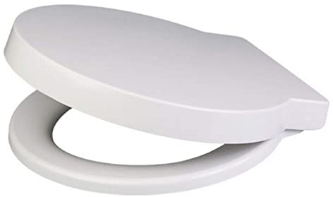 Euroshowers 87360 Round Soft Close Toilet Seat, White, 400 mm x 420 mm