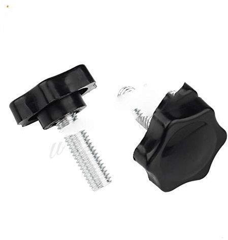 M4M5M6M8M10M12Star - Perno de sujeción de rosca para baquelita, tornillo de apriete de mano de acero al carbono, 70 mm, 5 unidades, cabeza M10 de 38 mm