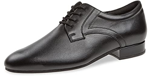 Diamant Zapatos de Baile para Hombre 085-025-028-V - Cuero Negro - Ancho - Tacón estándar de 2 cm - VarioSpin - Talla: UK 12