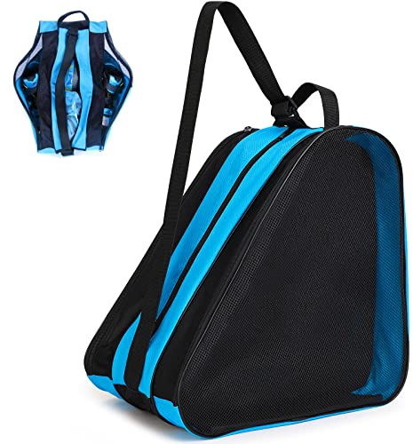 Kefiyis Roller Skate Bag - Unisex Ice Skate Bag with Adjustable Shoulder Strap - Breathable Oxford Cloth Skating Shoes Storage Bags Roller Skate Accessories