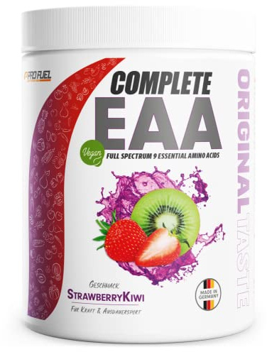 EAA Pulver 2x500g ERDBEERE KIWI - 12.500mg essentielle Aminosäuren, unglaublich lecker & erfrischend - COMPLETE EAA mit allen 9 EAAs inkl. Histidin - EAA vegan Aminosäuren Pulver - Amino Drink