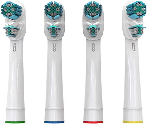 4 spazzole di ricambio compatibili con Oralb Dual Clean, spazzolino elettrico compatibile per Oralb Vitality Pro Smart Advance Power