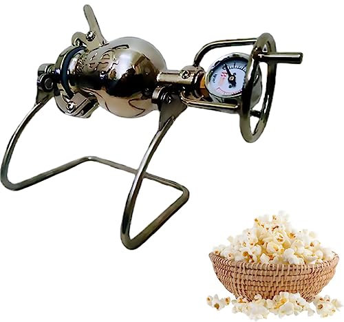 Hand-cranked popcorn machine retro nostalgic mini popcorn machine small 304 stainless steel particle amplifier old-fashioned home mini popcorn pots (100ml)