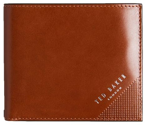 Ted Baker London prugs-Embossed Corner Leather Bifold, tan