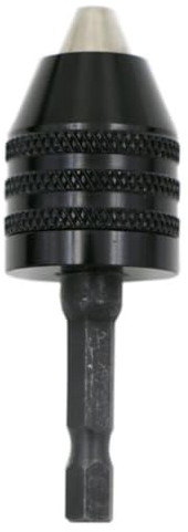 Angoily Schlüsselloses Schnellspannbohrfutter Kleiner Bohrfutter aus Aluminiumlegierung zur Aufnahme von 0,3-8mm Bohrern in Schwarz für Handbohrmaschinen