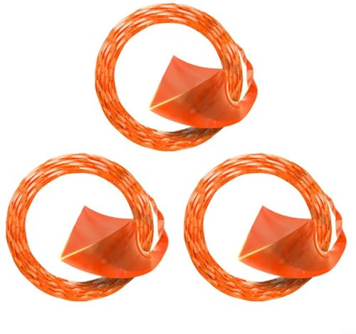 3 x Rasentrimmer, gedrehte Schnur, Ersatz-Rasentrimmer-Faden für EGO Power AL2420P vorgeschnittener Trimmer und Mehrkopf-Saiten (3 Stück)
