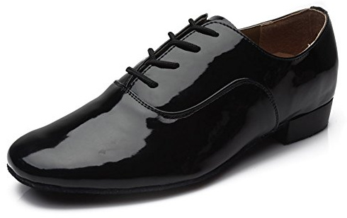 SWDZM Scarpe da Ballo Latino Americano Uomo Ballroom Standard Ballo,Nero,45EU
