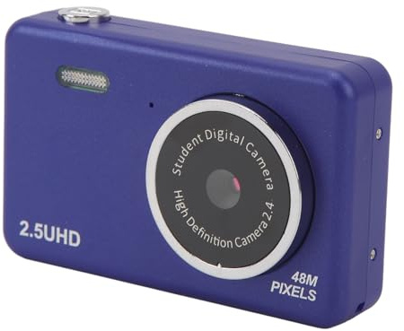 Fotocamera per Principianti per Adolescenti, Fotocamera per Vlogging da 48 MP 2,5K con Zoom Digitale 8X con Messa a Fuoco Automatica e Schermo IPS da 2,4 Pollici (blu scuro)