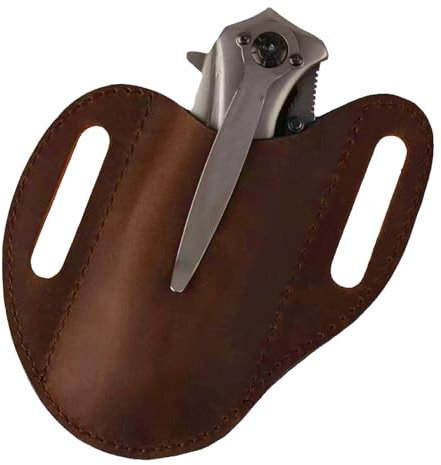 Folding Knives Holster | Pocket Knives Holder with Belt Clip | Pocket Knives Holder with Belt Clip, Men Leather Organizer Sheath, Leather Knives Sheath Belt for Most Pocket Knives