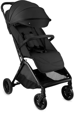 MoMi ANDREA Kinderwagen Buggy Zusammenklappbar Reisebuggy mit Liegefunktion | Kinderbuggy Klappbar bis 22 kg, Klein und Leicht 7kg, 5-Punkt-Sicherheitsgurt, Insekten und Regenschutz - Becher und Rucksack