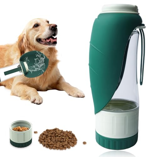 SUNOYA Bouteille d'eau 600 ml pour chien, gourde de voyage pour chien et chat, pour camping et promenade