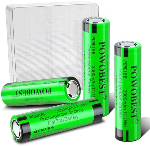 3000mAh Wiederaufladbarer NiMH Akku,POWO18B Mit Schutzbox(L:65mm,W:18.8mm)