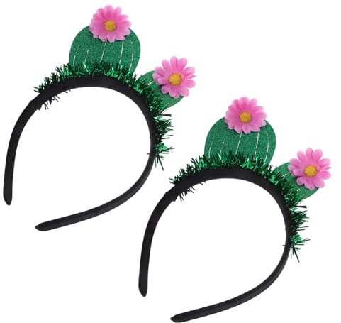 VICASKY Cactus, costume da cactus, cerchietto per capelli, cactus, accessorio per capelli, 2 pezzi, per ragazze, accessori per feste per bambini, cappello, accessorio per capelli, cactus