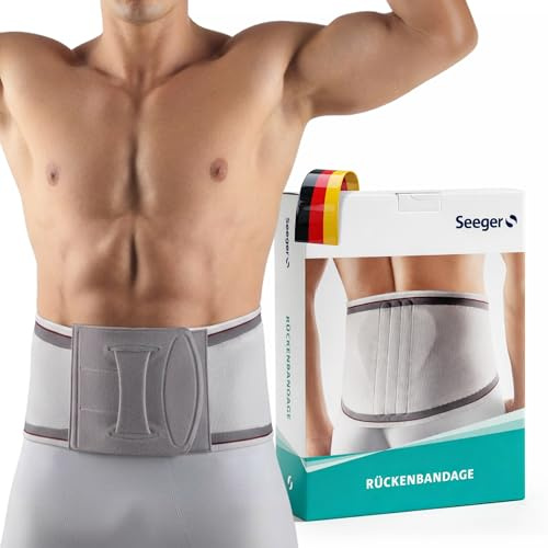 Seeger Basic Rückenbandage mit Pelotte, Leichte Aktivbandage, Lendenwirbelbandage, Orthopädische Bandage (Gr.3)