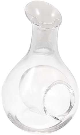 GRIRIW Carafe à Vin En Verre 385 Ml Cavité Pour Glaçons, Design Japonerie Créatif, Verre Transparent, Diviseur D'alcool Pratique, Carafe Style Glacée Pour Dégustation Et Service De Vin