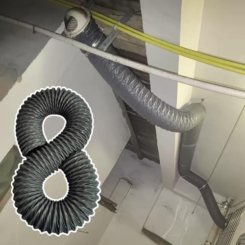 Tubo flexible Campana Extractora Comercial/ Hvac/ Extractor Manguera De Conducto De Ventilación Con Aislamiento Flexible, Para La Cocina/ Baño/ Tienda De Cultivo/ Tienda(L 10m/33ft,150MM (5.9 Inch))