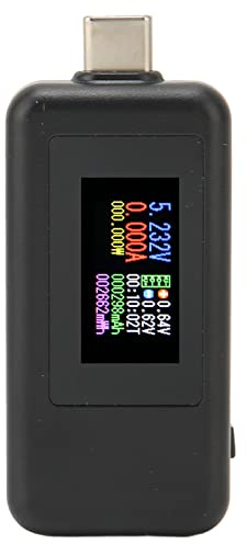 USB C -Leistungsmesser, USB -Tester Echtzeit -Erkennung IPS HD Display USB C Tester USB -Leistungsmesser -Leistungsspeicher USB -Spannungsmessgerät für Detektor